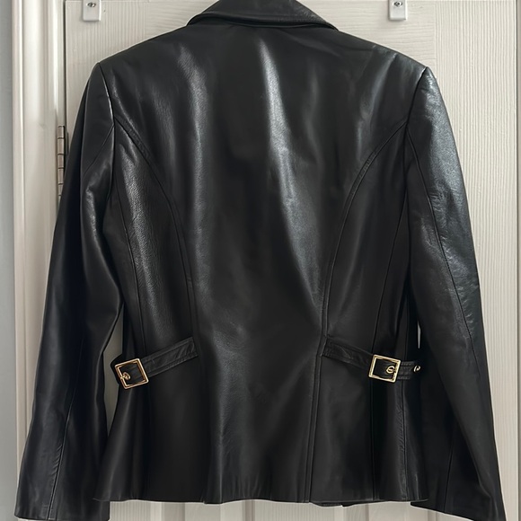 St. John Collection Embossed Soft Genuine Leather Gold Buckle Detail Women’s P - Picture 6 of 16